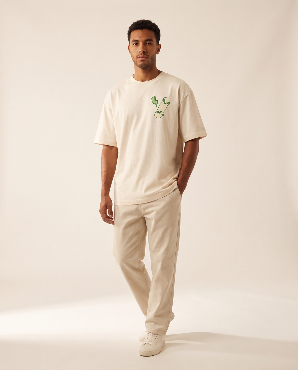 Rolling Through Life oversized tee by Meilo — Egyptian streetwear, 100% Egyptian cotton