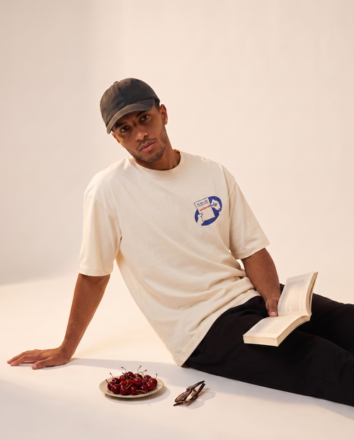Busy Doing Nothing oversized tee by Meilo — Egyptian streetwear, 100% Egyptian cotton
