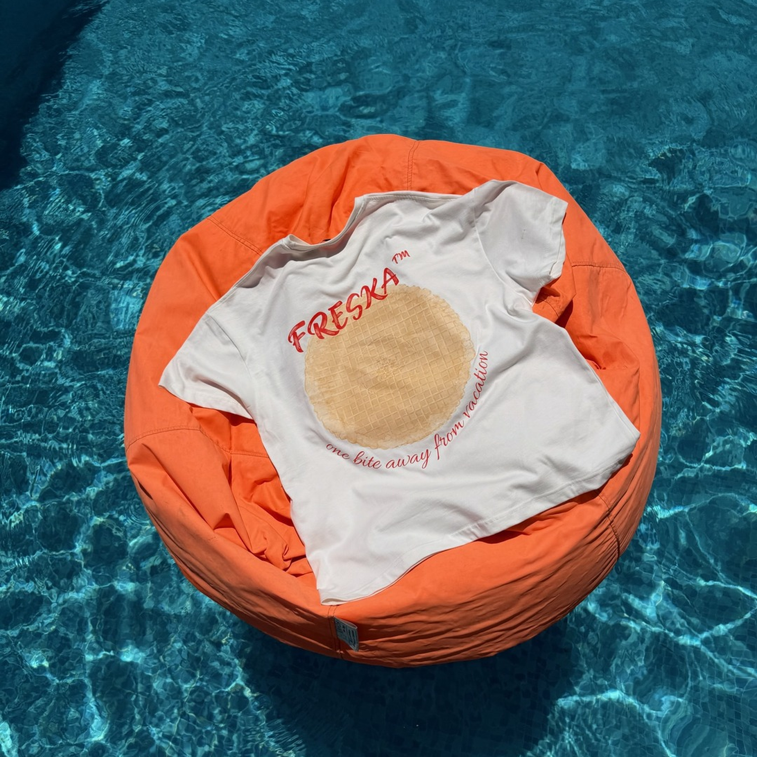 Freska oversized tee by Meilo — waffle print, Egyptian streetwear
