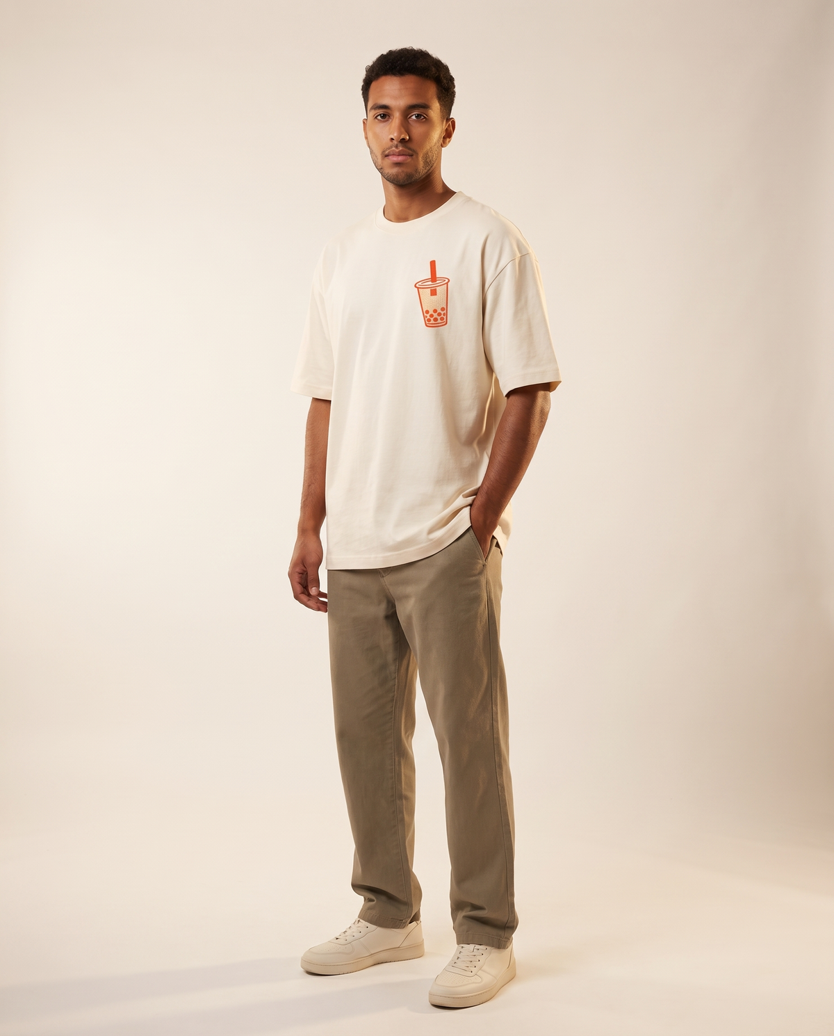 Tapioca Social Club oversized tee by Meilo — Egyptian streetwear, 100% Egyptian cotton